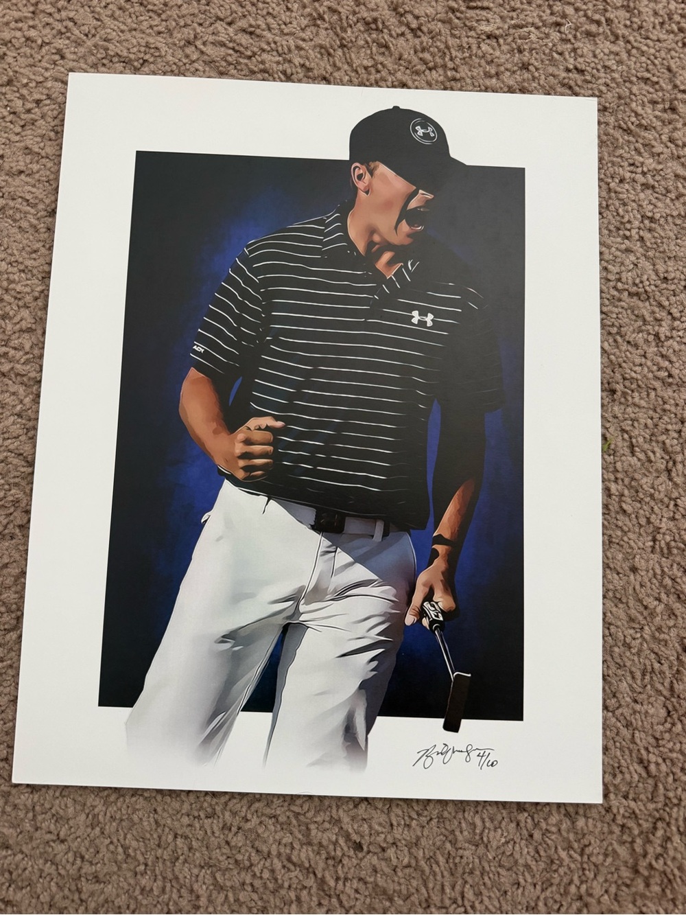 Jordan speith signed picture Illustration